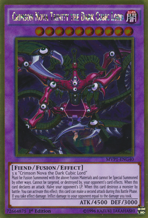 Crimson Nova Trinity the Dark Cubic Lord [MVP1-ENG40] Gold Rare 