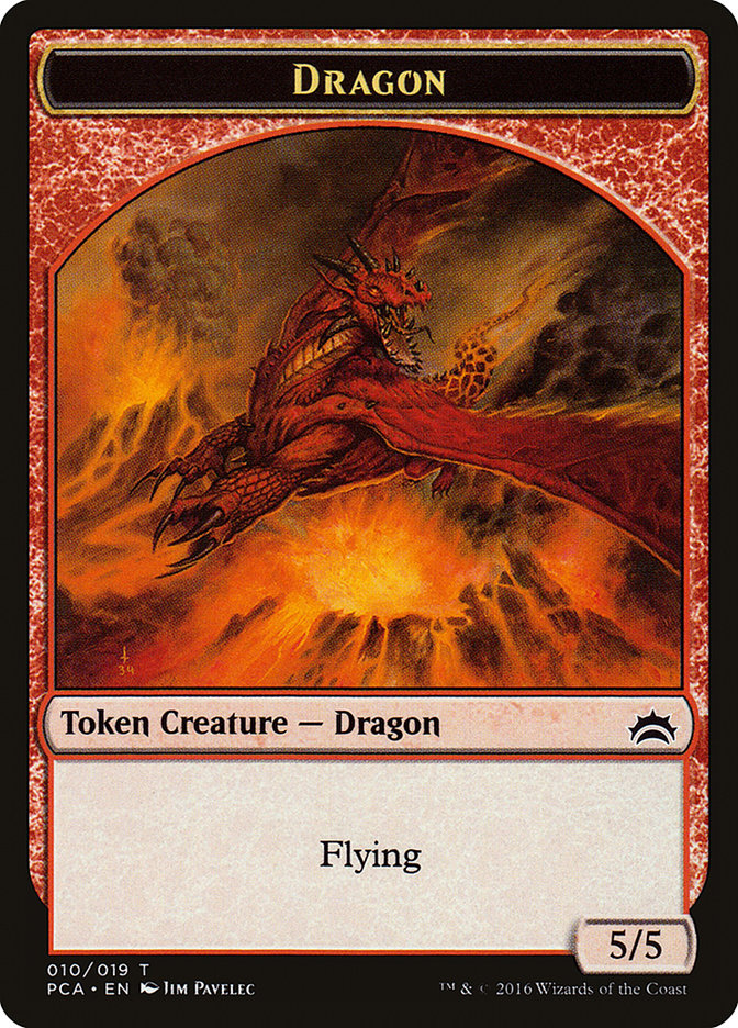 Dragon // Saproling Double-Sided Token [Planechase Anthology Tokens] 