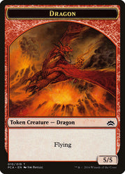 Dragon // Saproling Double-Sided Token [Planechase Anthology Tokens] 