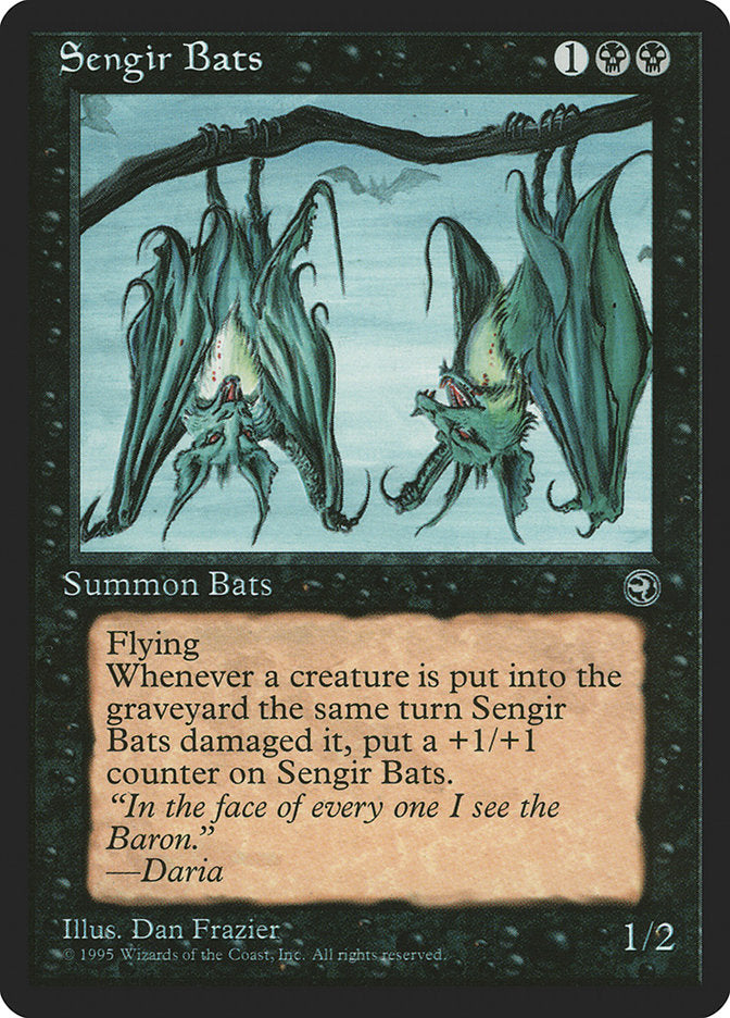 Sengir Bats (Daria Flavor Text) [Homelands] 