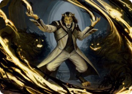 Leonin Lightscribe Art Card [Strixhaven: School of Mages Art Series] 