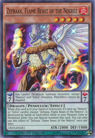 Zefraxa, Flame Beast of the Nekroz [CROS-ENAE1] Super Rare 