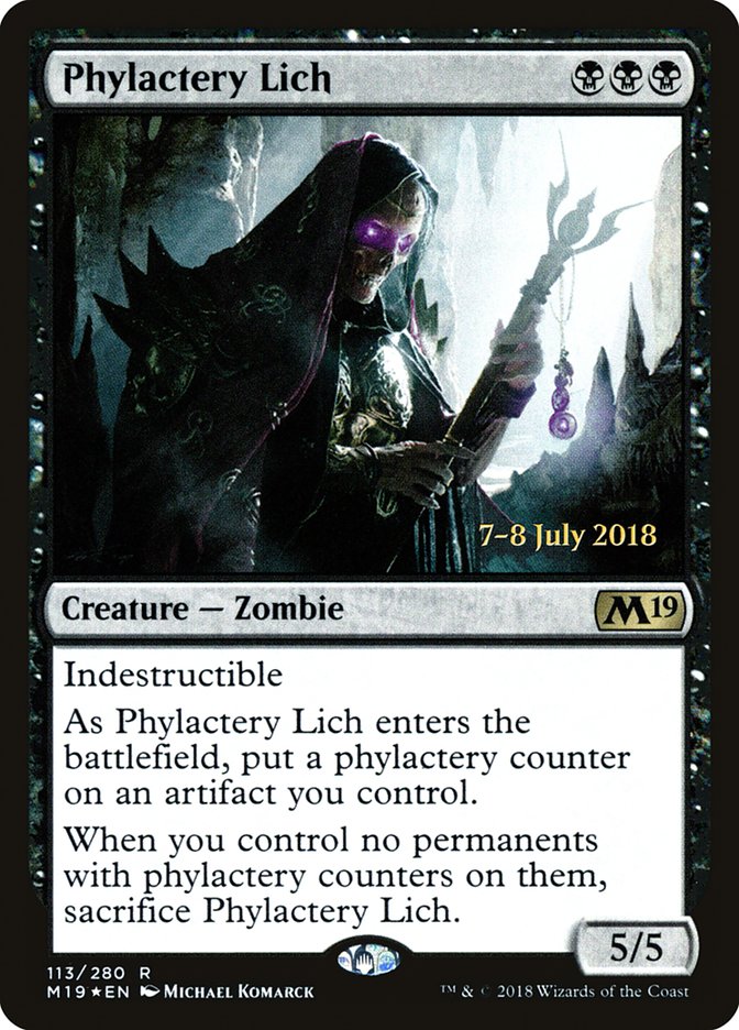 Phylactery Lich [Core Set 2019 Prerelease Promos] 