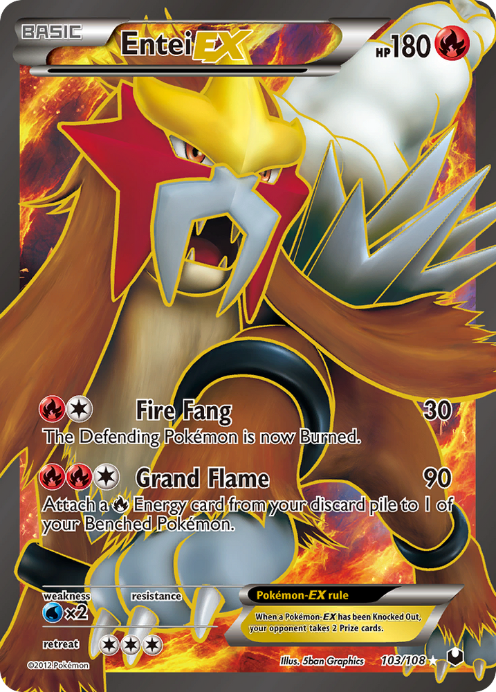 Entei EX (103/108) [Black & White: Dark Explorers]