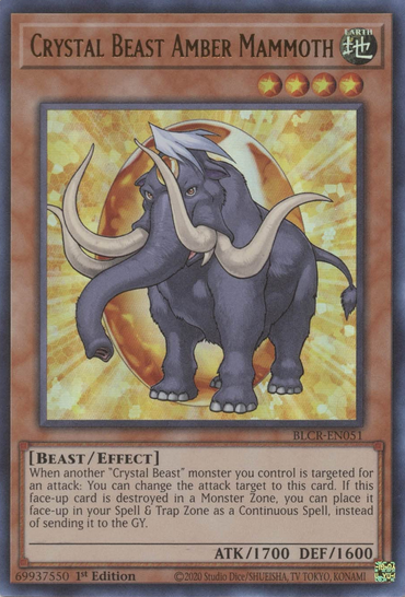 Crystal Beast Amber Mammoth [BLCR-EN051] Ultra Rare 