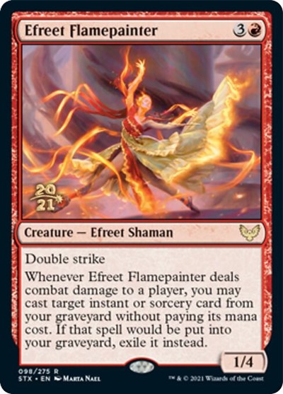 Efreet Flamepainter [Strixhaven: School of Mages Prerelease Promos] 
