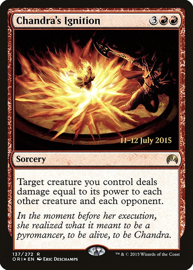 Chandra's Ignition [Magic Origins Prerelease Promos] 