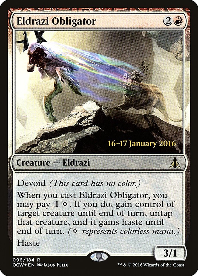 Eldrazi Obligator [Oath of the Gatewatch Prerelease Promos] 