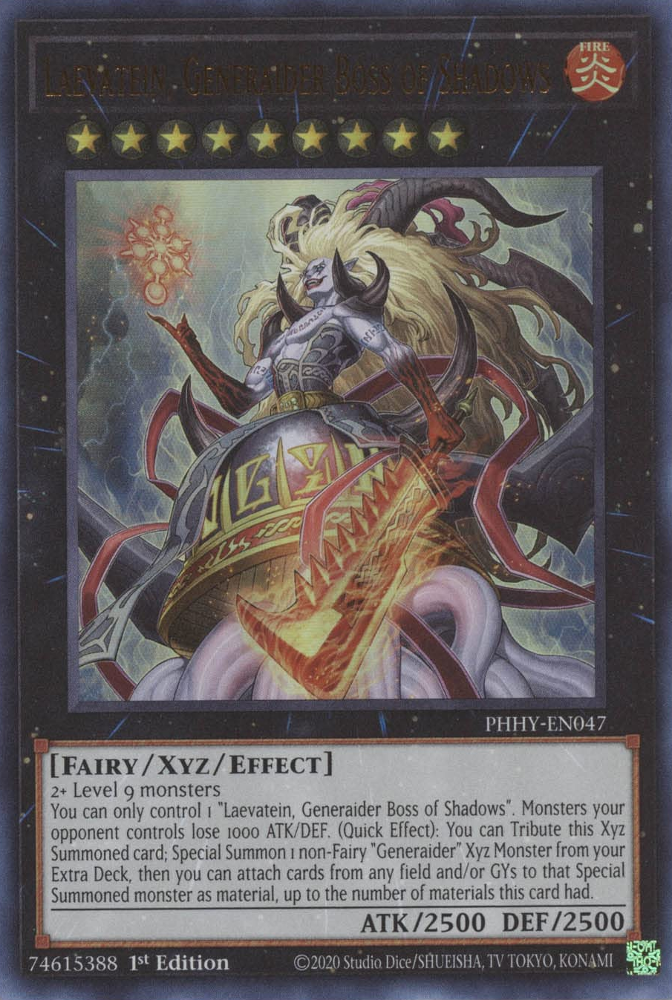 Laevatein, Generaider Boss of Shadows [PHHY-EN047] Ultra Rare 