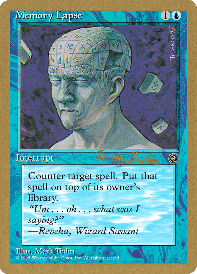 Memory Lapse (Randy Buehler) [World Championship Decks 1998] 