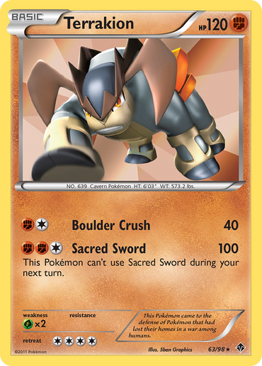 Terrakion (63/98) [Black & White: Emerging Powers]