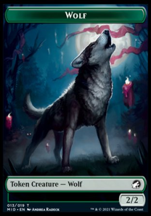 Wolf Token [Innistrad: Midnight Hunt Tokens] 