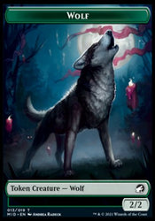 Wolf // Spirit Double-Sided Token [Innistrad: Midnight Hunt Tokens] 