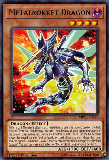 Metalrokket Dragon [MP18-EN176] Rare 