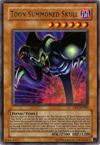 Toon Summoned Skull [DB1-EN040] Rare 