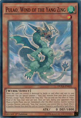Pulao, Wind of the Yang Zing [DUEA-EN031] Super Rare 