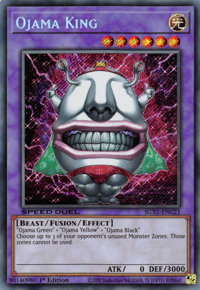 Ojama King [SGX1-ENC21] Secret Rare 