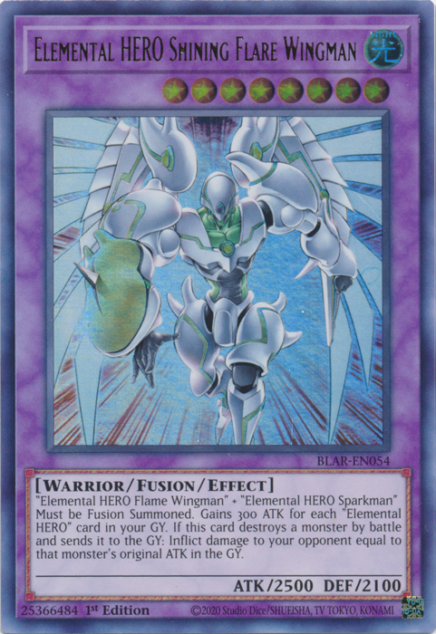 Elemental Hero Shining Flare Wingman [BLAR-EN054] Ultra Rare 