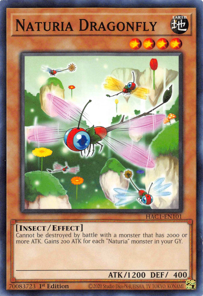 Naturia Dragonfly (Duel Terminal) [HAC1-EN101] Parallel Rare 