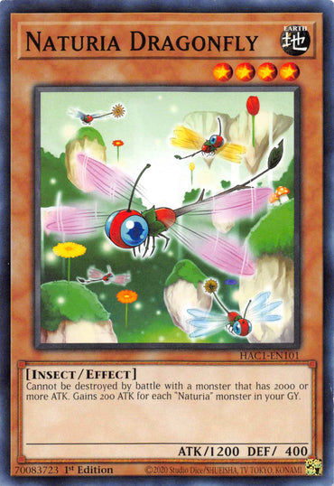 Naturia Dragonfly (Duel Terminal) [HAC1-EN101] Parallel Rare 