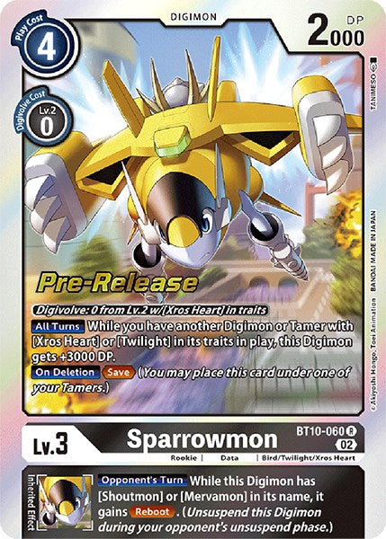 Sparrowmon [BT10-060] [Xros Encounter Pre-Release Cards] 