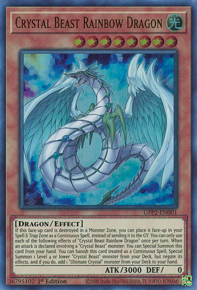 Crystal Beast Rainbow Dragon [GFP2-EN001] Ultra Rare 