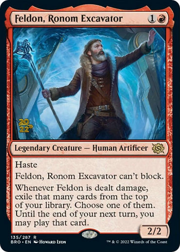 Feldon, Ronom Excavator [The Brothers' War Prerelease Promos] 