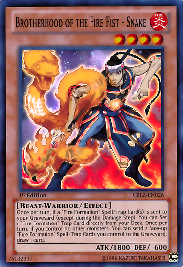 Brotherhood of the Fire Fist - Snake [CBLZ-EN026] Super Rare 