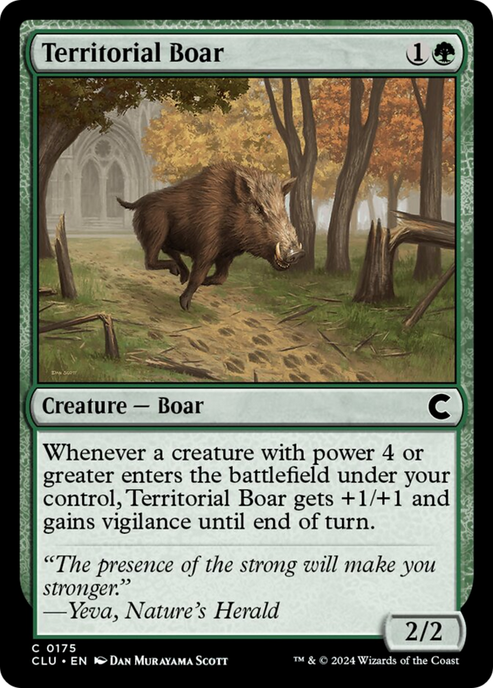 Territorial Boar [Ravnica: Clue Edition] 