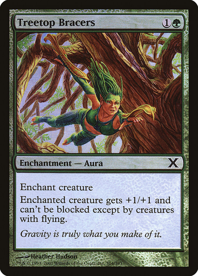 Treetop Bracers (Premium Foil) [Tenth Edition] 