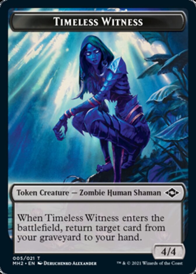 Timeless Witness // Treasure (20) Double-Sided Token [Modern Horizons 2 Tokens] 