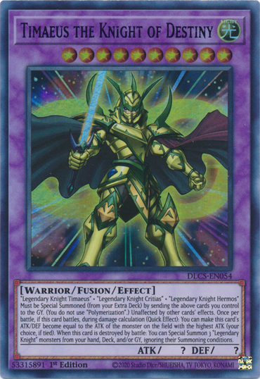 Timaeus the Knight of Destiny (Blue) [DLCS-EN054] Ultra Rare 