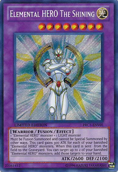 Elemental Hero The Shining [PRC1-ENV01] Secret Rare 
