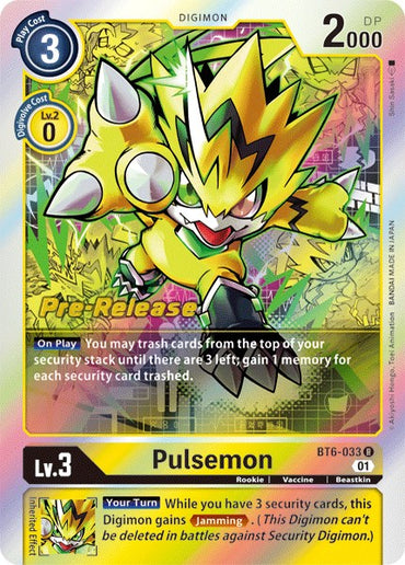 Pulsemon [BT6-033] [Double Diamond Pre-Release Cards] 