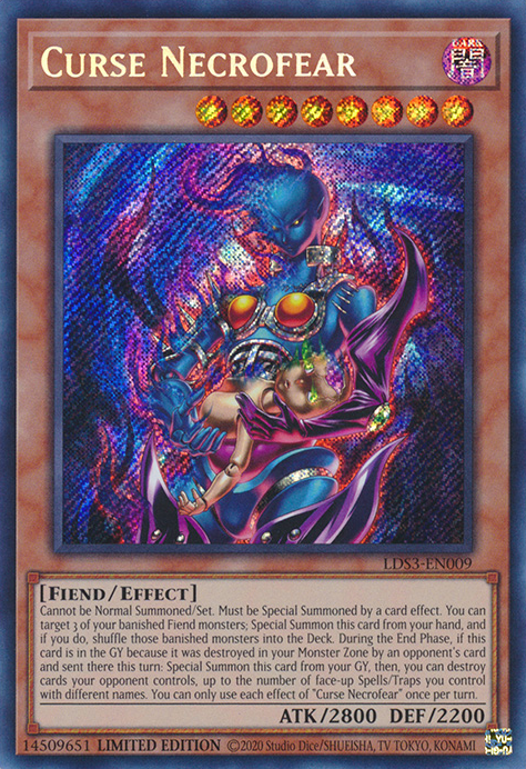 Curse Necrofear [LDS3-EN009] Secret Rare 