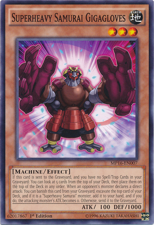 Superheavy Samurai Gigagloves [MP16-EN007] Common 