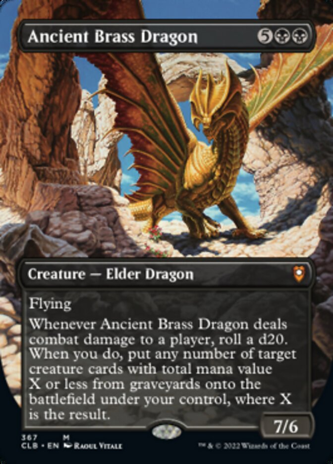 Ancient Brass Dragon (Borderless Alternate Art) [Commander Legends: Battle for Baldur's Gate] 