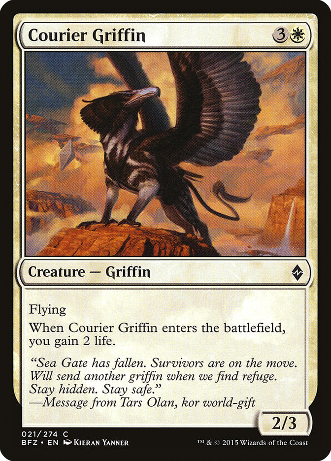 Courier Griffin [Battle for Zendikar] 