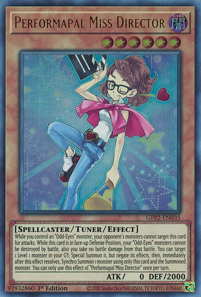 Performapal Miss Director [GFP2-EN035] Ultra Rare 