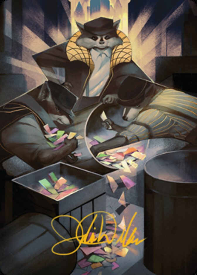 Masked Bandits Art Card (Gold-Stamped Signature) [Streets of New Capenna Art Series] 