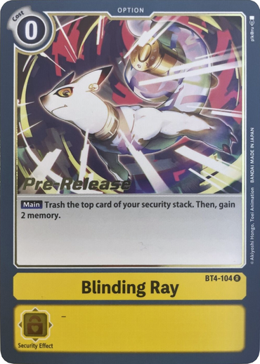 Blinding Ray [BT4-104] [Great Legend Pre-Release Promos] 