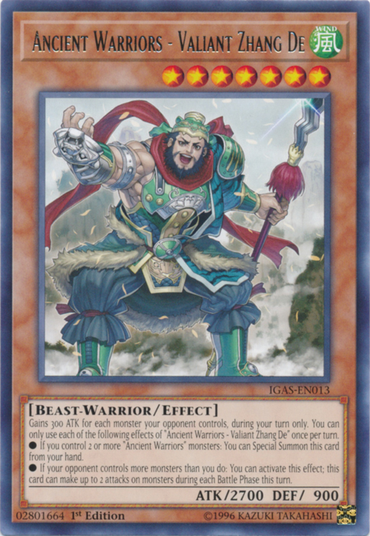 Ancient Warriors - Valiant Zhang De [IGAS-EN013] Rare 