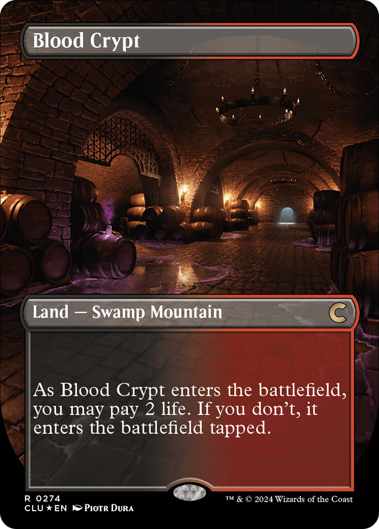 Blood Crypt (Borderless) [Ravnica: Clue Edition] 