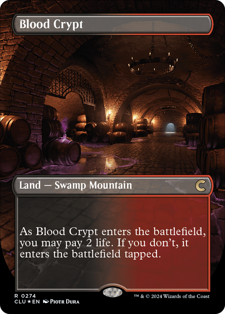 Blood Crypt (Borderless) [Ravnica: Clue Edition]