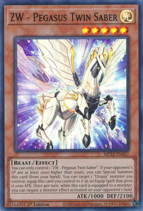 ZW - Pegasus Twin Saber [MP22-EN057] Super Rare 