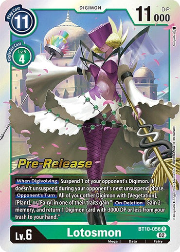Lotosmon [BT10-056] [Xros Encounter Pre-Release Cards] 