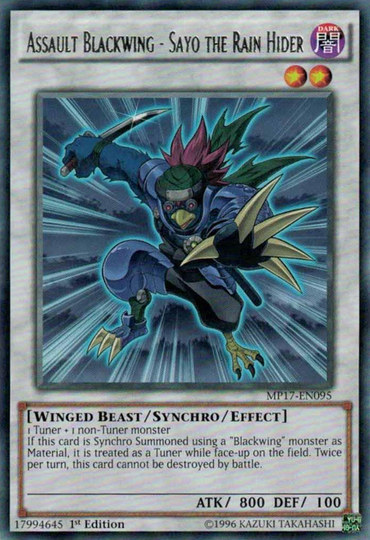 Assault Blackwing - Sayo the Rain Hider [MP17-EN095] Rare 