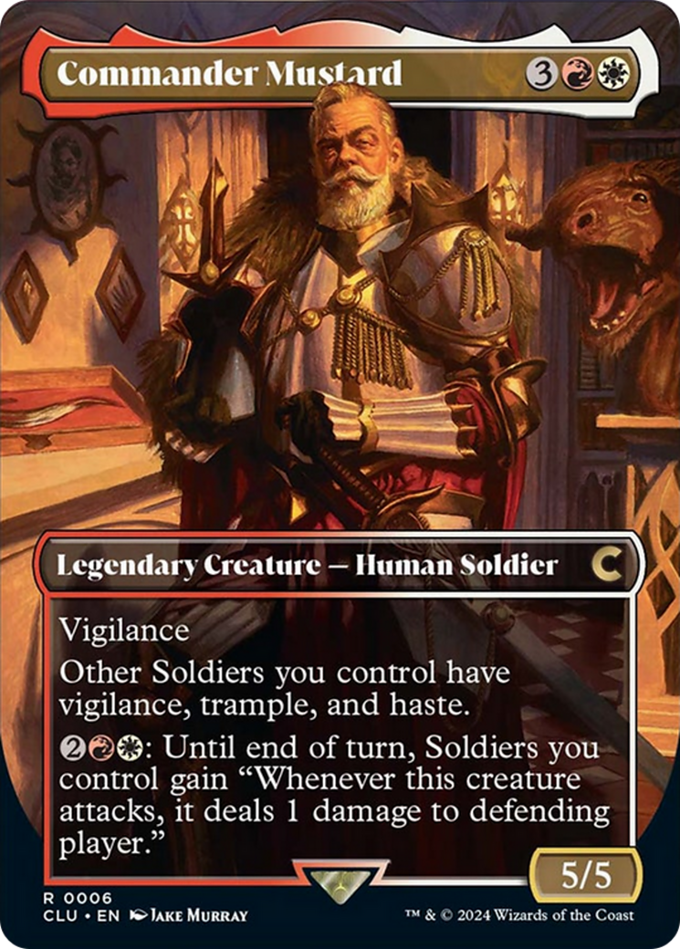 Commander Mustard (Borderless) [Ravnica: Clue Edition] 