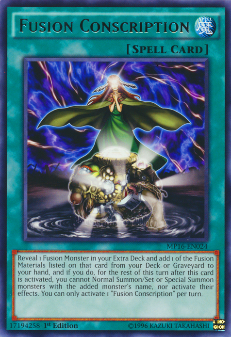 Fusion Conscription [MP16-EN024] Rare 