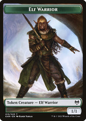 Elemental // Elf Warrior Double-Sided Token [Kaldheim Commander Tokens] 